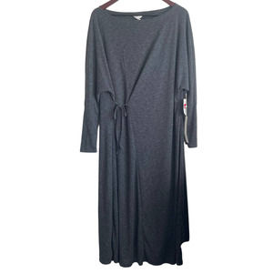 NWT Caslon Gray Long Sleeve Dress, M